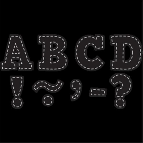 Teacher Created Resources Black Stitch Bold Block 3 Magnetic Letters TCR77309 - main